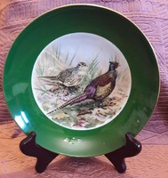 Fácános porcelán tányér, madaras vadászos tányér (L3462)