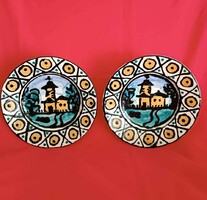 Glazed ceramic wall plate