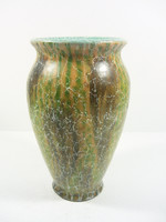 Gorka livia, retro 1950, 18.5 Cm early mosaic vase in Gorka gauze style, flawless! (G017)