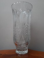 Huge faceted lip lead crystal vase