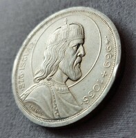 1938. Szent István ezüst 5 pengő VF