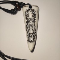 Farkasfog indián szimbólumos nyaklánc
