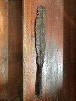 Medieval forged iron spearhead for collectors, size 40 cm