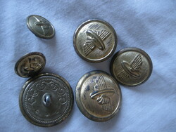 Old Czechoslovak railway buttons