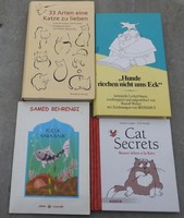 German language books about animals - cat - hunde - and a Spanish book about fish
