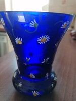 Parádi kamillás kék váza