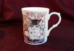 English bone china cottage, kitty mug