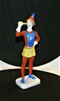 Rarity - tiny boy with a horn - quarry porcelain figure - 21 cm