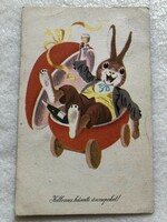 Old Easter picture postcard - drawing by Tibor Gönczi -5.
