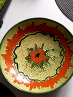 Orange-green king g. Ceramic wall plate for sale