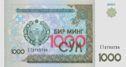 Üzbegisztán 1000 szum 2001 UNC