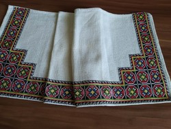 Rákóczi pattern, cross stitch long tablecloth (about 40 years old) size: 100 cm x 28 cm