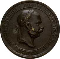 1880 József Ferenc Budapest University, 165gr!! Bronze