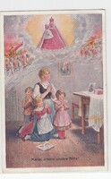 Üdvözlő képeslap vallásos "Ima" 1916 Pozsony