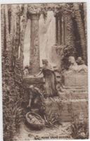 Üdvözlő vallásos képeslap postatiszta fekete-fehér "Mózes"