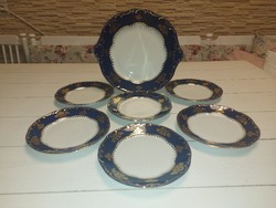 Zsolnay pompadour porcelain dessert set