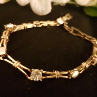 Israeli gold-plated zircon stone bracelet 0.5 cm