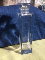 Elegant crystal bottle, thick glass bottle with stopper (79,/1)