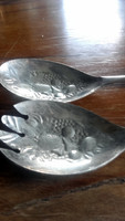 English sheffield silver-plated salad taker paired - marked