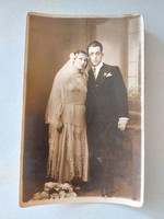 Old wedding photo bride groom photo circa 1920