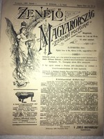 /1895/ Zélenő Hungarian music magazine!!- My sweet mother is the cause...,- Made from pine wood