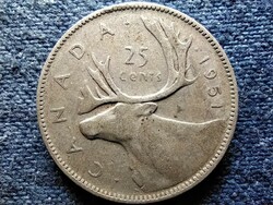 Kanada VI. György .800 ezüst 25 Cent 1951 (id50852)
