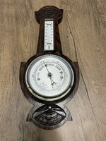Barometer with thermometer