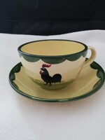 Rooster, ceramic latte cup, coffee cup