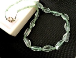Prasiolite (green amethyst) necklace