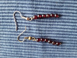 Garnet pearl earrings