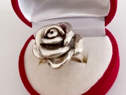 Rózsa ezüst gyűrű Sztina részére