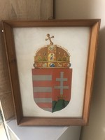 Hungarian coat of arms in a 40x30 cm frame.