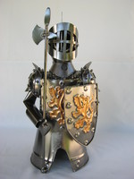Armored knight metal wine rack drink holder