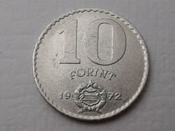 Magyarország 10 Forint 1972 érme - Magyar 10 Ft, fém, nikkel tízes 1972 pénzérme