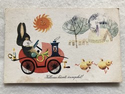 Régi rajzos Húsvéti képeslap - Szilas Győző rajz               -5.