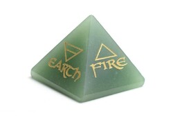 Real aventurine four elements (fire, water, earth, air) with pyramidal topaaa