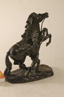 Antique pewter equestrian statue 586