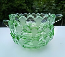 Zöld üveg  tálkák 3db -darabonként