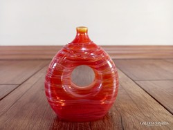 Decorative bottle by glass artist István Herczeg