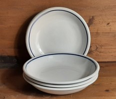 Kék szegélyes Zsolnay  porcelán tányér , pörköltös vagy főzelékes