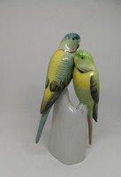 A pair of raven house porcelain parrots!