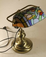 Bank lamp with tiffany glass 576