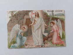 Régi húsvéti képeslap 1930 levelezőlap Jézus angyalok