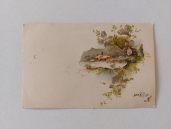 Old postcard 1900 postcard violet landscape