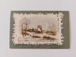Old postcard 1901 embossed postcard landscape