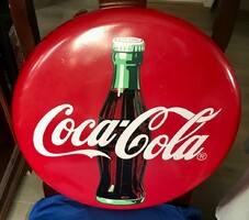 Coca cola advertising sign, enamel sign, 50 cm