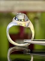 Art-deco Stílusú ezüst gyűrű Hematit kővel