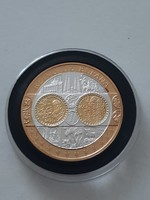Commemorative coin collection piece, about the common currency of the eurozone countries! Spain unc