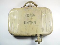 Katonai fém lemez alu alumínium tartály Szovjet-orosz cirill betűs felirat, Ivóvíz