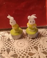 Craft rabbit with candle, Easter decoration, recommend!